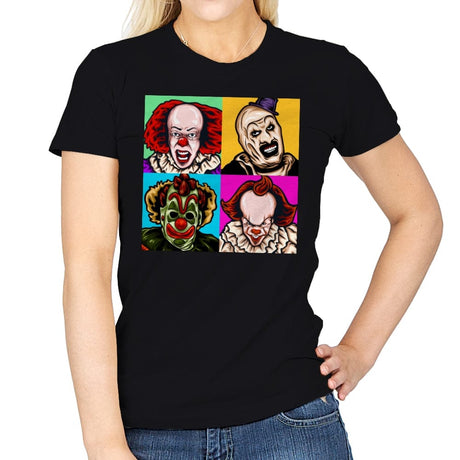 Scary Clown - Womens T-Shirts RIPT Apparel Small / Black