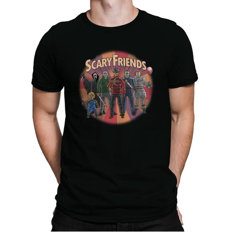 Scary Friends - Mens Premium T-Shirts RIPT Apparel Small / Black