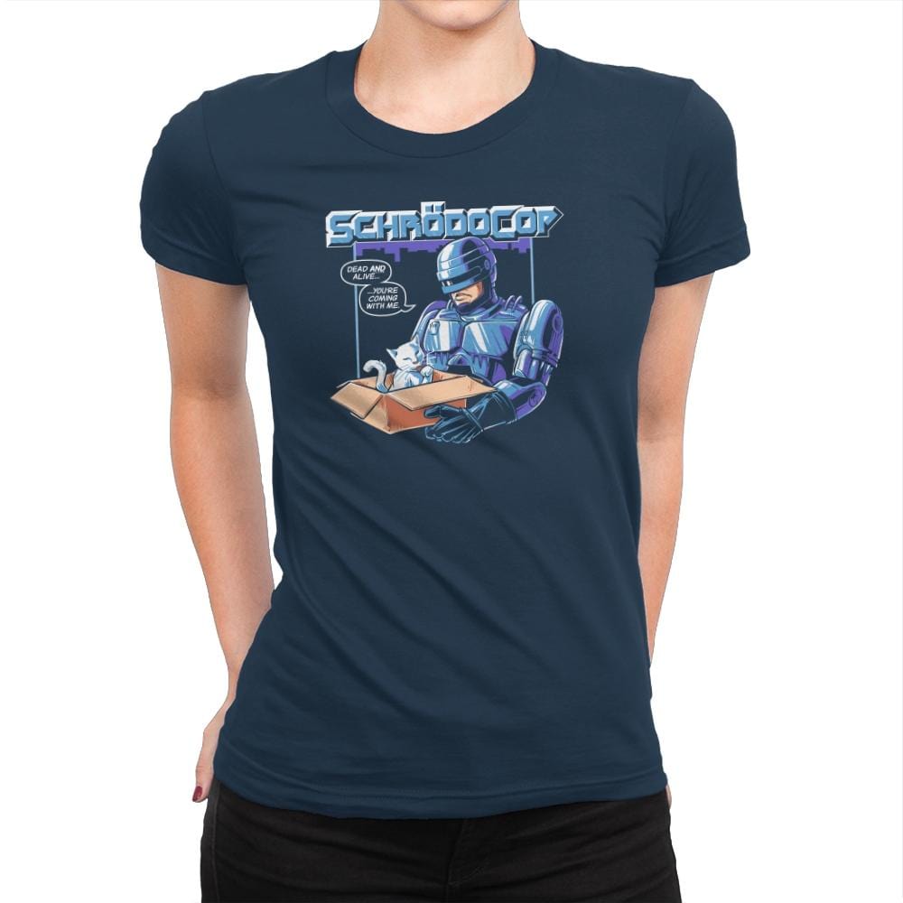 SchrödoCop Exclusive - Womens Premium T-Shirts RIPT Apparel Small / Midnight Navy