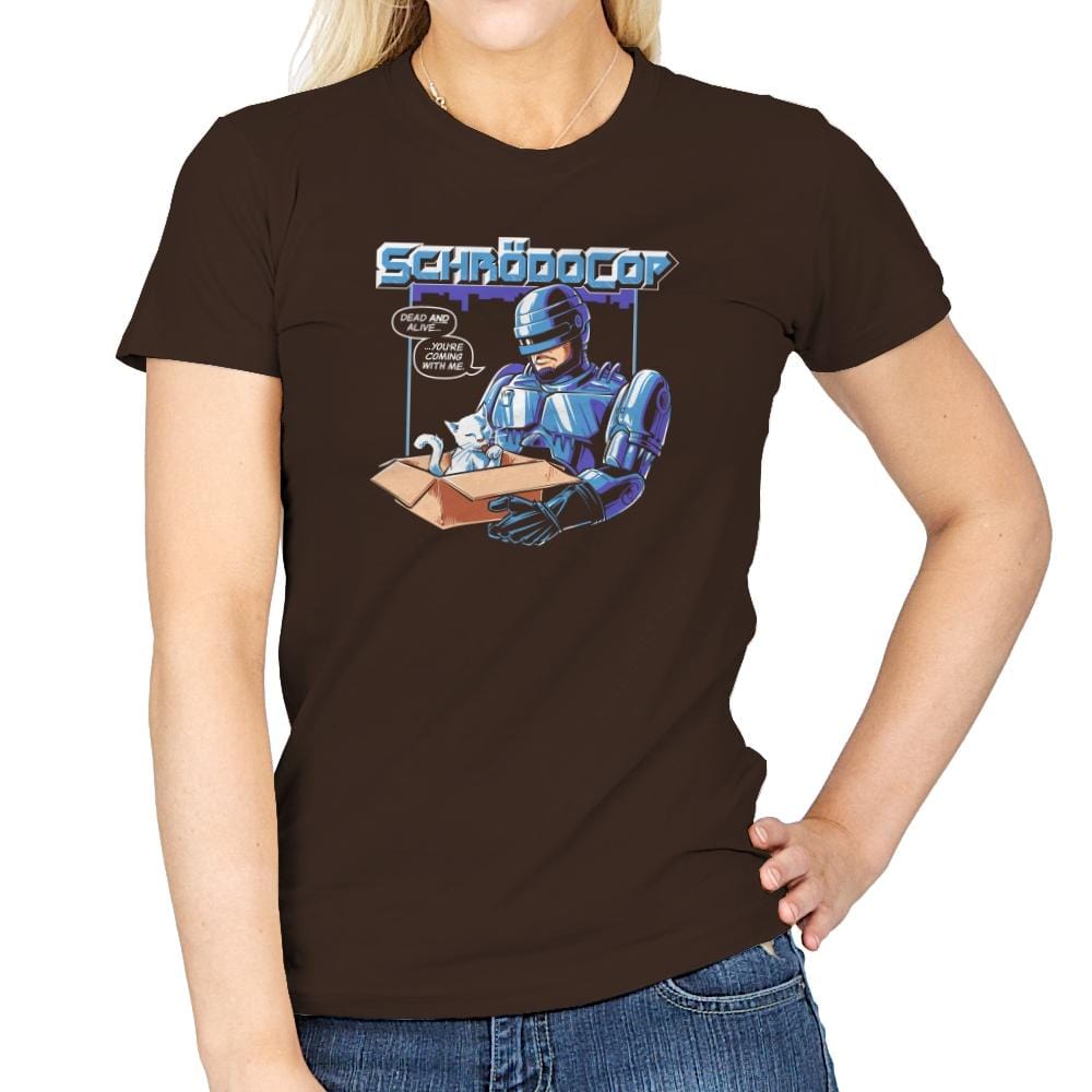 SchrödoCop Exclusive - Womens T-Shirts RIPT Apparel Small / Dark Chocolate