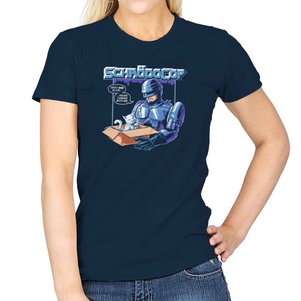 SchrödoCop Exclusive - Womens T-Shirts RIPT Apparel Small / Navy