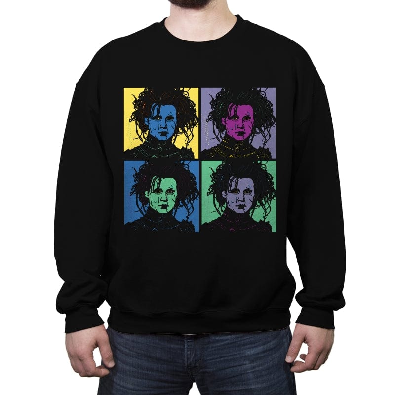 Scissorhands Pop - Crew Neck Sweatshirt Crew Neck Sweatshirt RIPT Apparel Small / Black