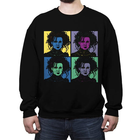 Scissorhands Pop - Crew Neck Sweatshirt Crew Neck Sweatshirt RIPT Apparel Small / Black