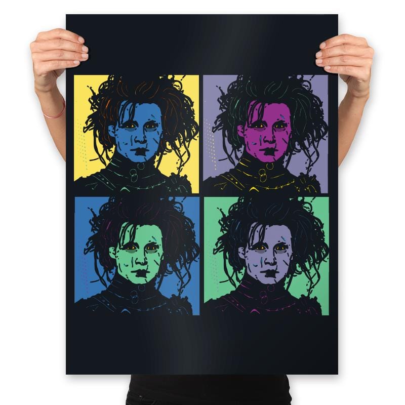 Scissorhands Pop - Prints Posters RIPT Apparel 18x24 / Black