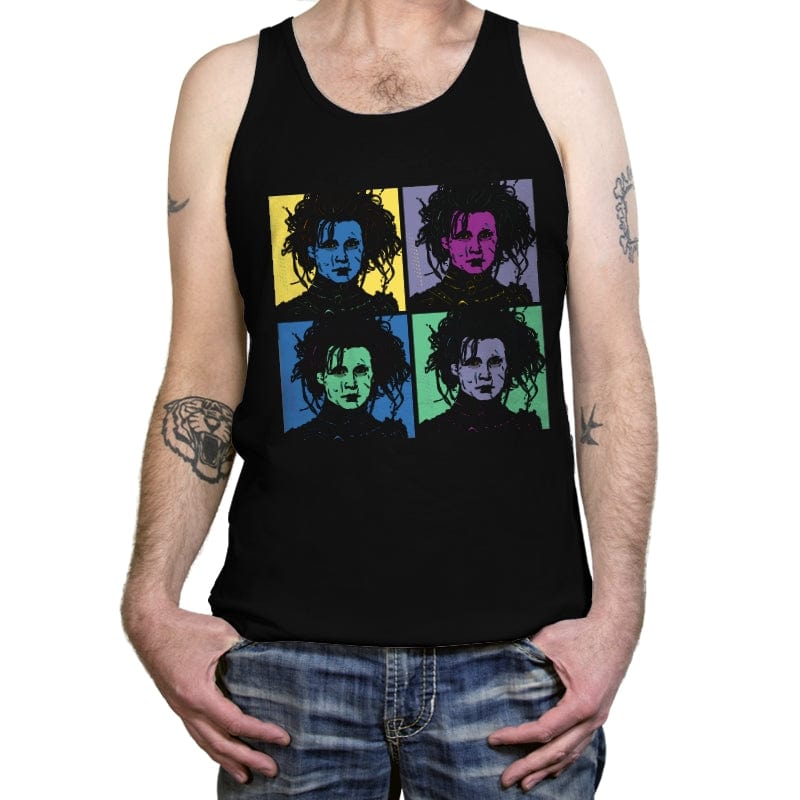 Scissorhands Pop - Tanktop Tanktop RIPT Apparel X-Small / Black
