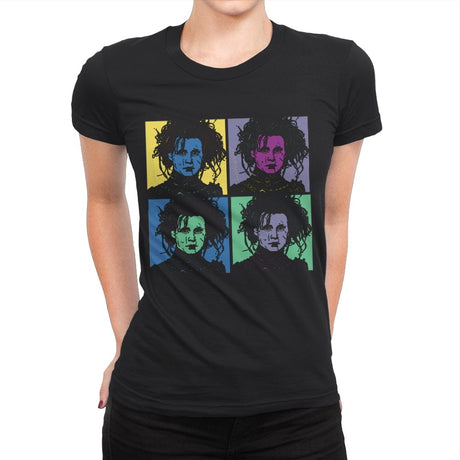 Scissorhands Pop - Womens Premium T-Shirts RIPT Apparel Small / Black