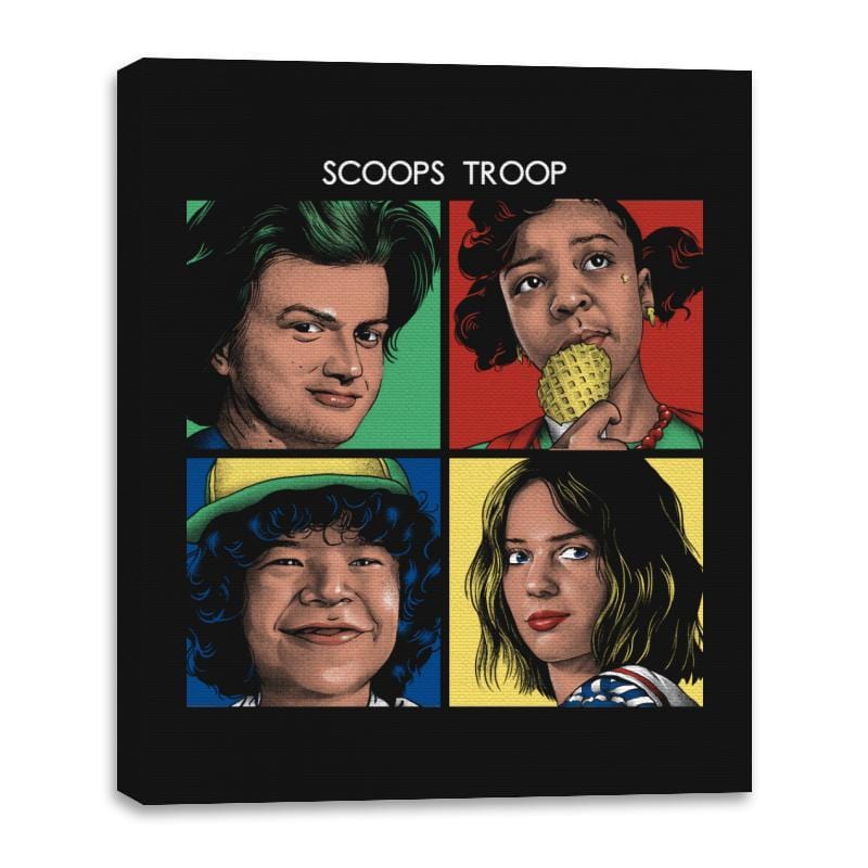 Scoops Troop - Canvas Wraps Canvas Wraps RIPT Apparel 16x20 / Black