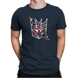 Screamer Tessellation - 80s Blaarg - Mens Premium T-Shirts RIPT Apparel Small / Indigo