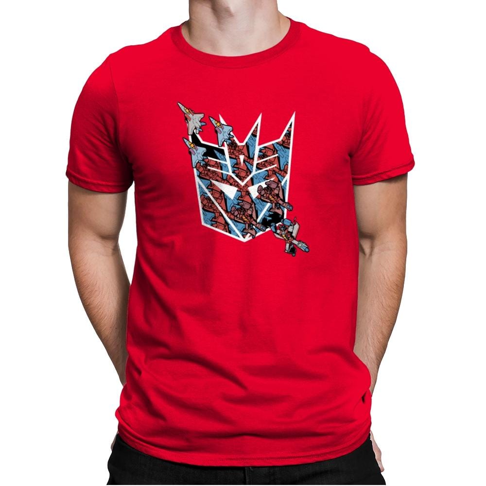 Screamer Tessellation - 80s Blaarg - Mens Premium T-Shirts RIPT Apparel Small / Red