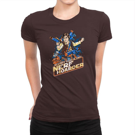 Scruffy Looking Nerf Hoarder Exclusive - Womens Premium T-Shirts RIPT Apparel Small / Dark Chocolate