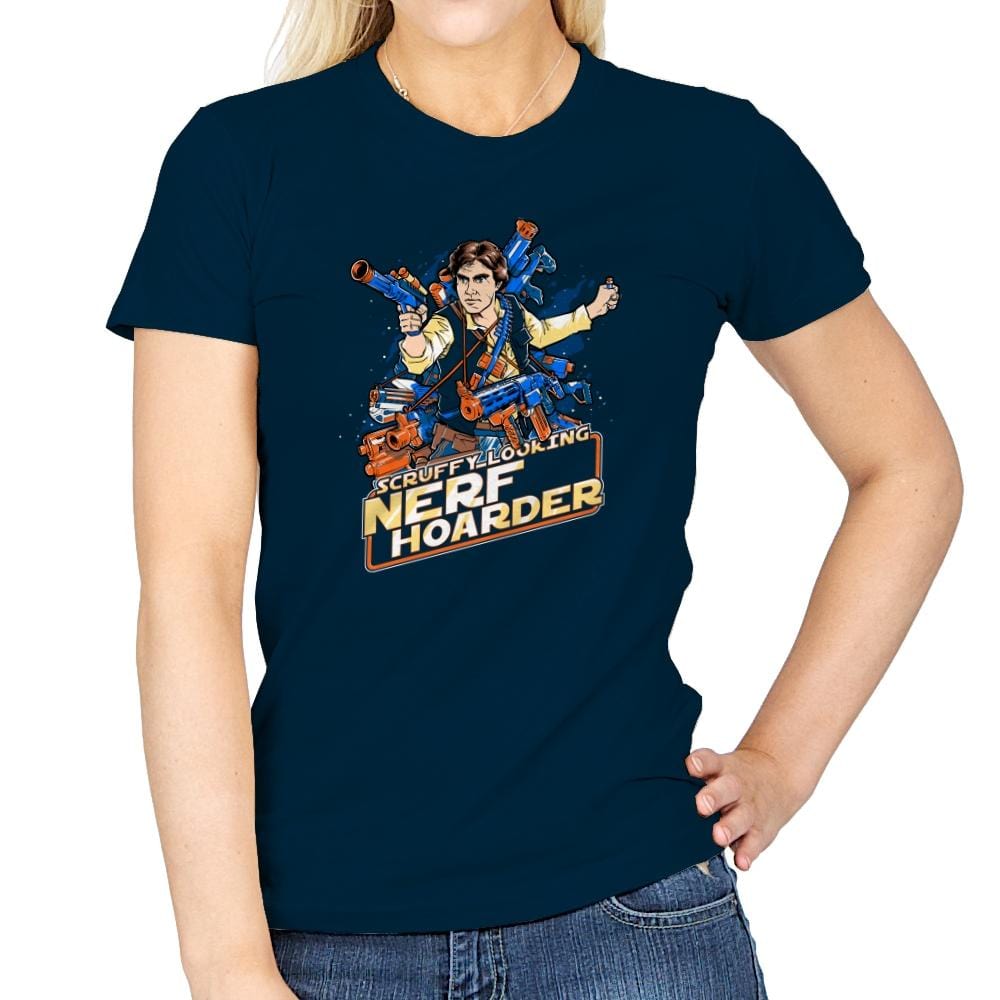 Scruffy Looking Nerf Hoarder Exclusive - Womens T-Shirts RIPT Apparel Small / Navy