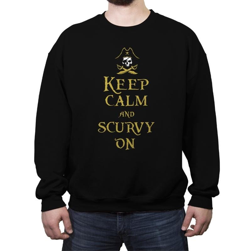 Scurvy On - Crew Neck Sweatshirt Crew Neck Sweatshirt RIPT Apparel Small / Black