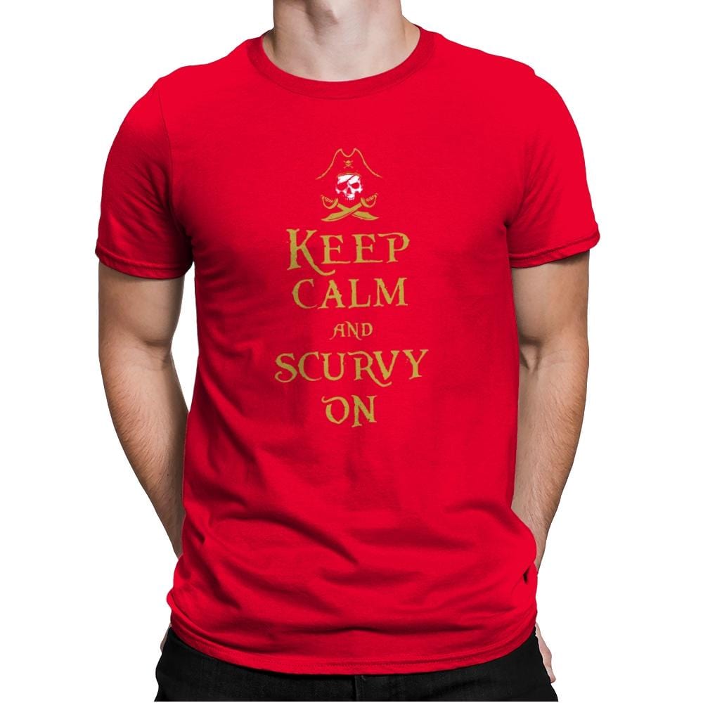 Scurvy On - Mens Premium T-Shirts RIPT Apparel Small / Red