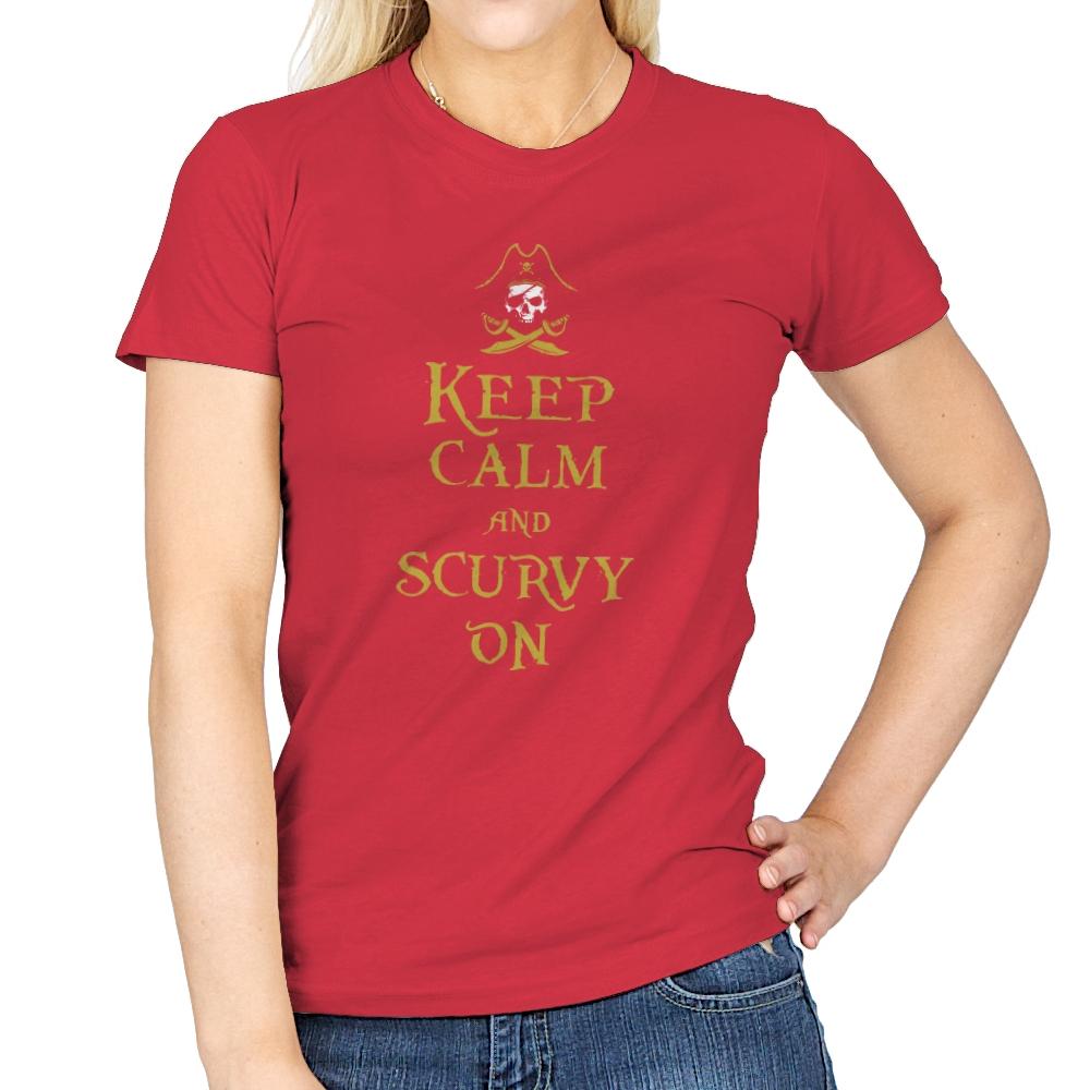 Scurvy On - Womens T-Shirts RIPT Apparel Small / Red