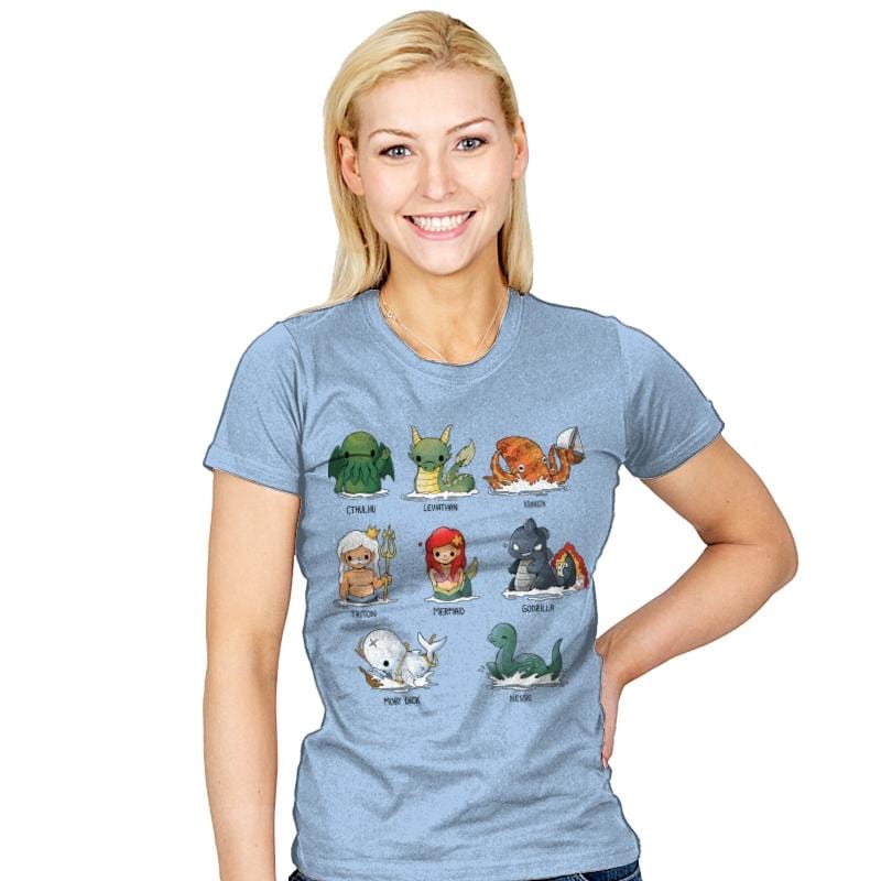 Sea Monsters - Womens T-Shirts RIPT Apparel