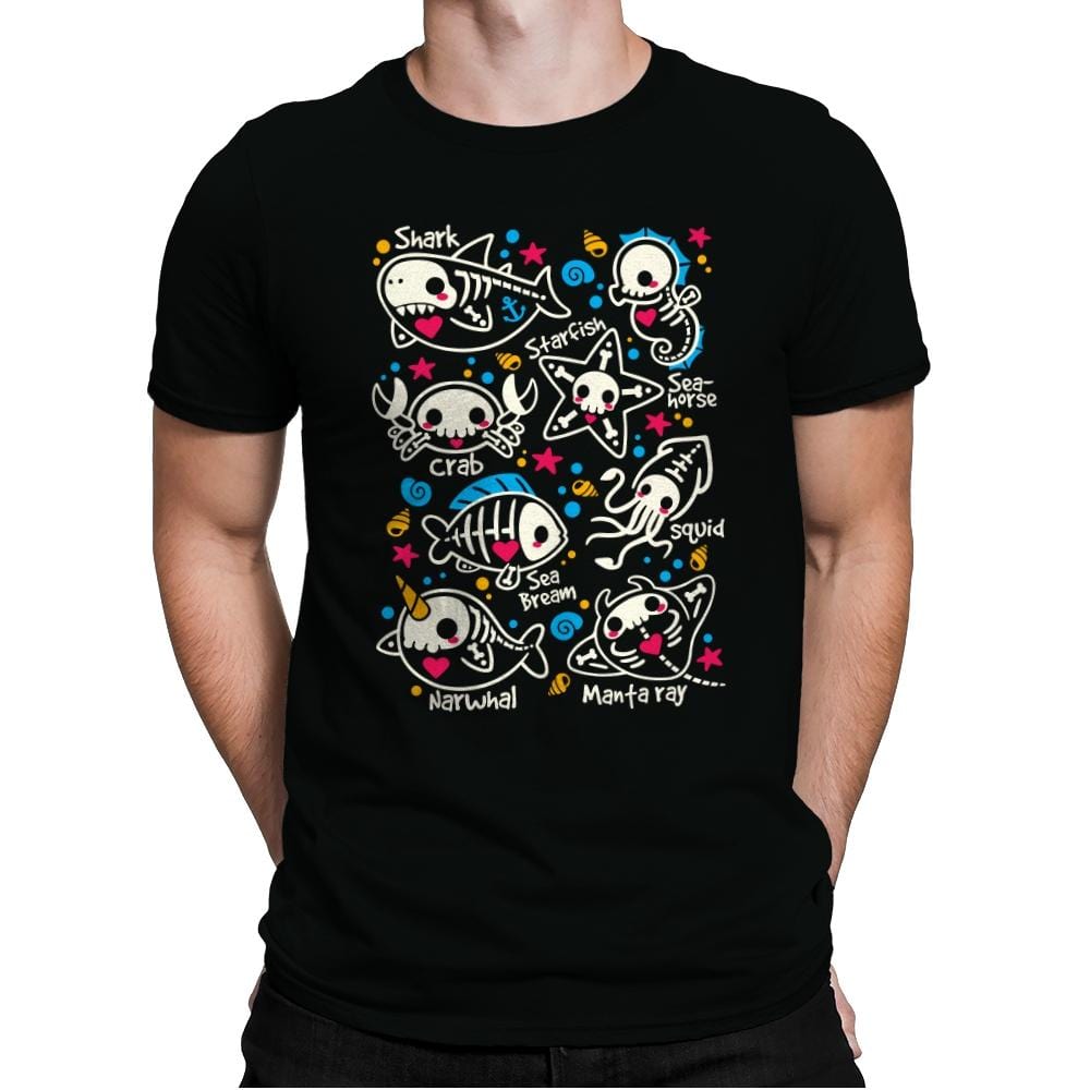 Sea Skeletons - Mens Premium T-Shirts RIPT Apparel Small / Black