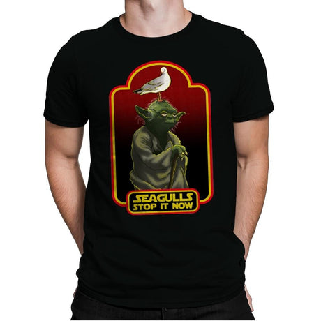 Seagulls Stop It Now - Mens Premium T-Shirts RIPT Apparel Small / Black