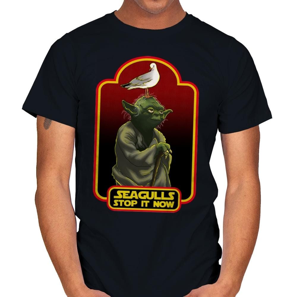 Seagulls Stop It Now - Mens T-Shirts RIPT Apparel Small / Black
