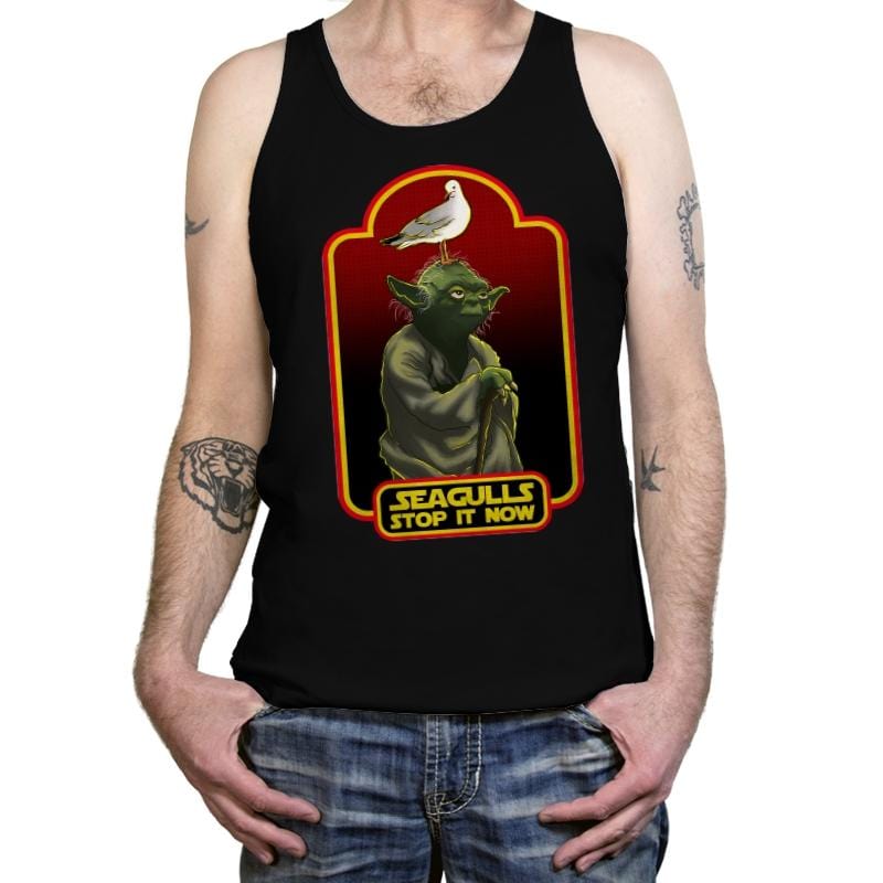Seagulls Stop It Now - Tanktop Tanktop RIPT Apparel X-Small / Black