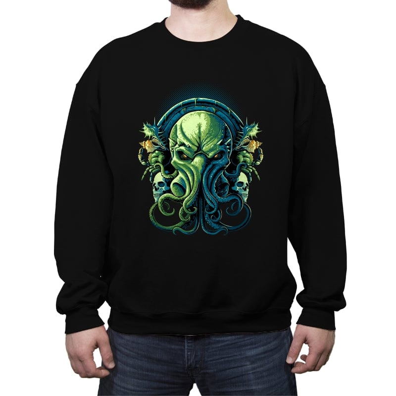 Seas of Infinity - Crew Neck Sweatshirt Crew Neck Sweatshirt RIPT Apparel Small / Black