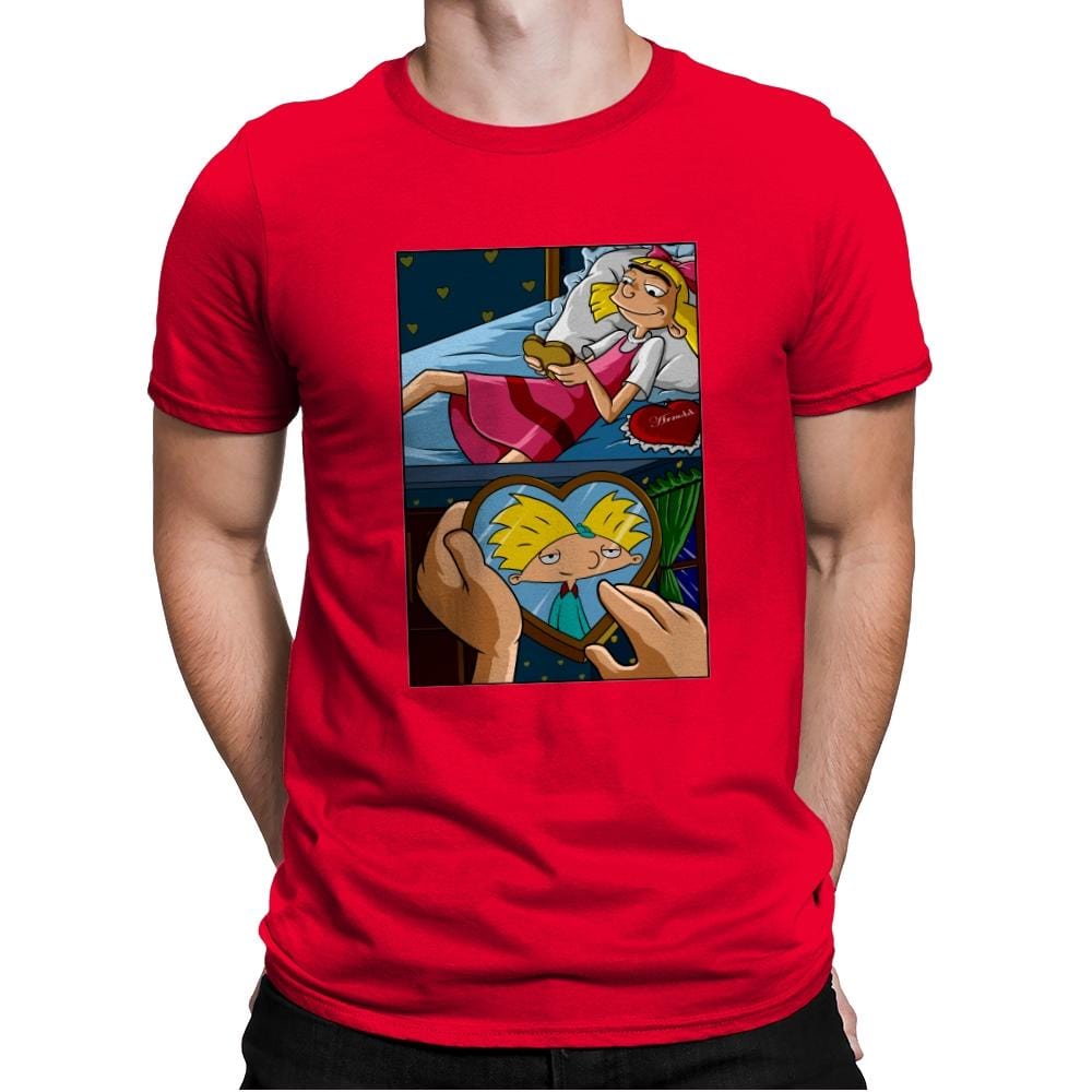 Secret Crush - Mens Premium T-Shirts RIPT Apparel Small / Red