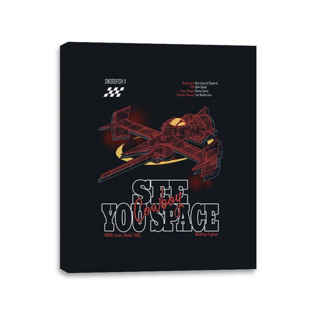 See you Space Cowboy - Canvas Wraps Canvas Wraps RIPT Apparel 11x14 / Black