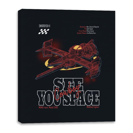 See you Space Cowboy - Canvas Wraps Canvas Wraps RIPT Apparel 16x20 / Black