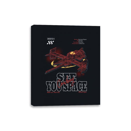 See you Space Cowboy - Canvas Wraps Canvas Wraps RIPT Apparel 8x10 / Black