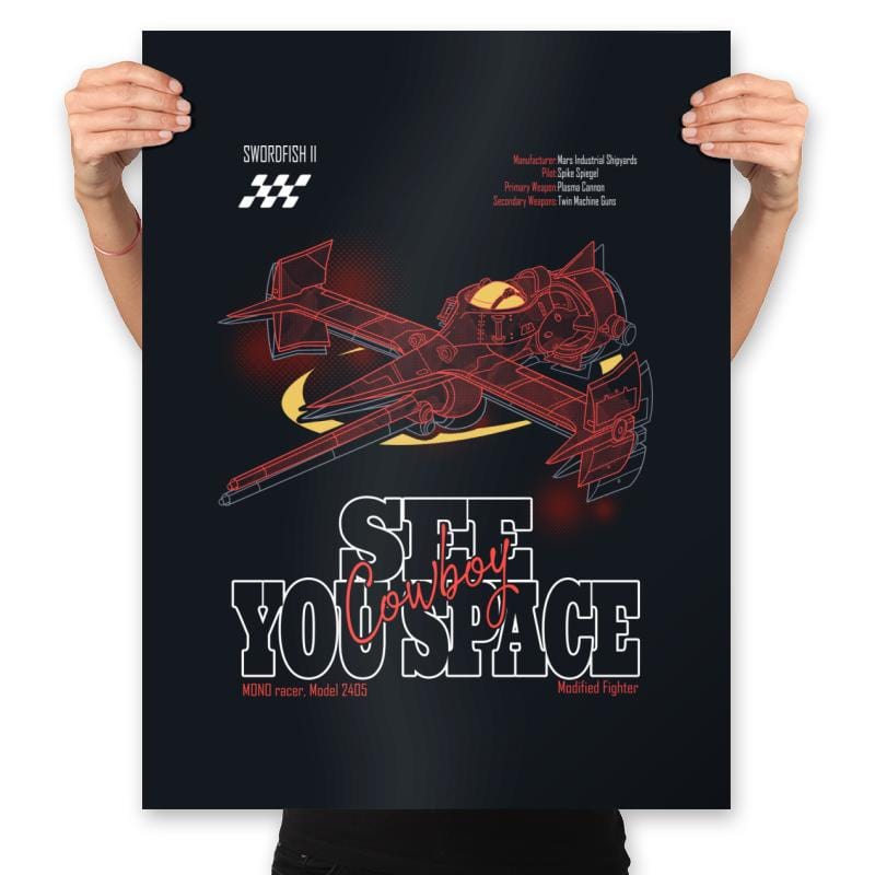 See you Space Cowboy - Prints Posters RIPT Apparel 18x24 / Black