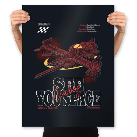 See you Space Cowboy - Prints Posters RIPT Apparel 18x24 / Black