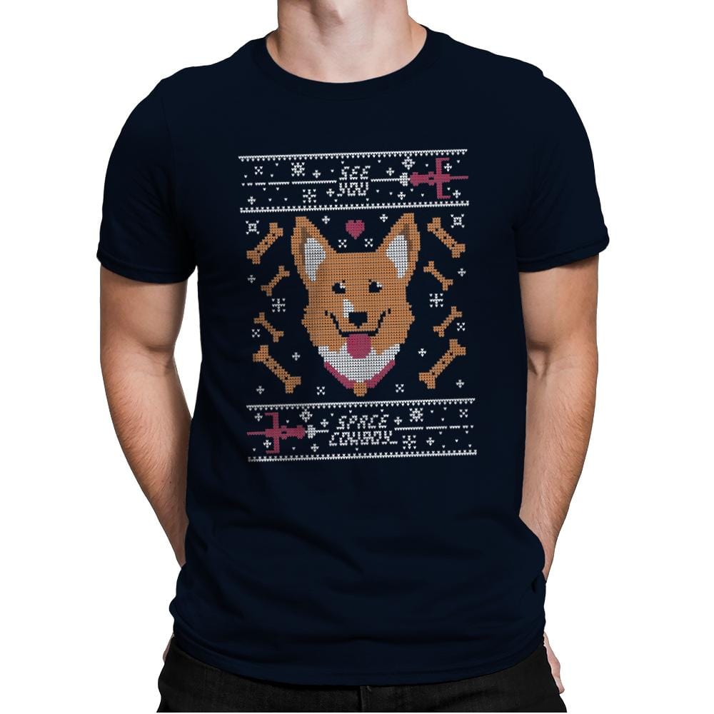 See you space cowdog... - Ugly Holiday - Mens Premium T-Shirts RIPT Apparel Small / Midnight Navy