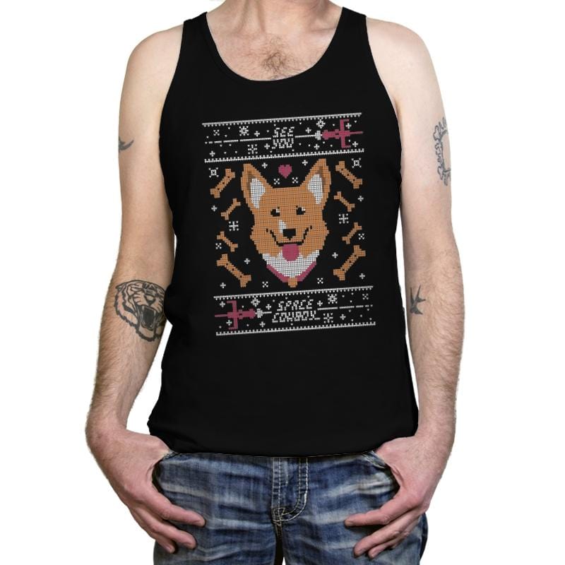 See you space cowdog... - Ugly Holiday - Tanktop Tanktop RIPT Apparel X-Small / Black