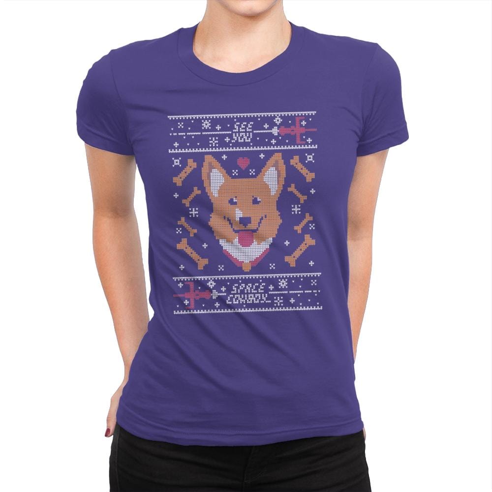 See you space cowdog... - Ugly Holiday - Womens Premium T-Shirts RIPT Apparel Small / Purple Rush