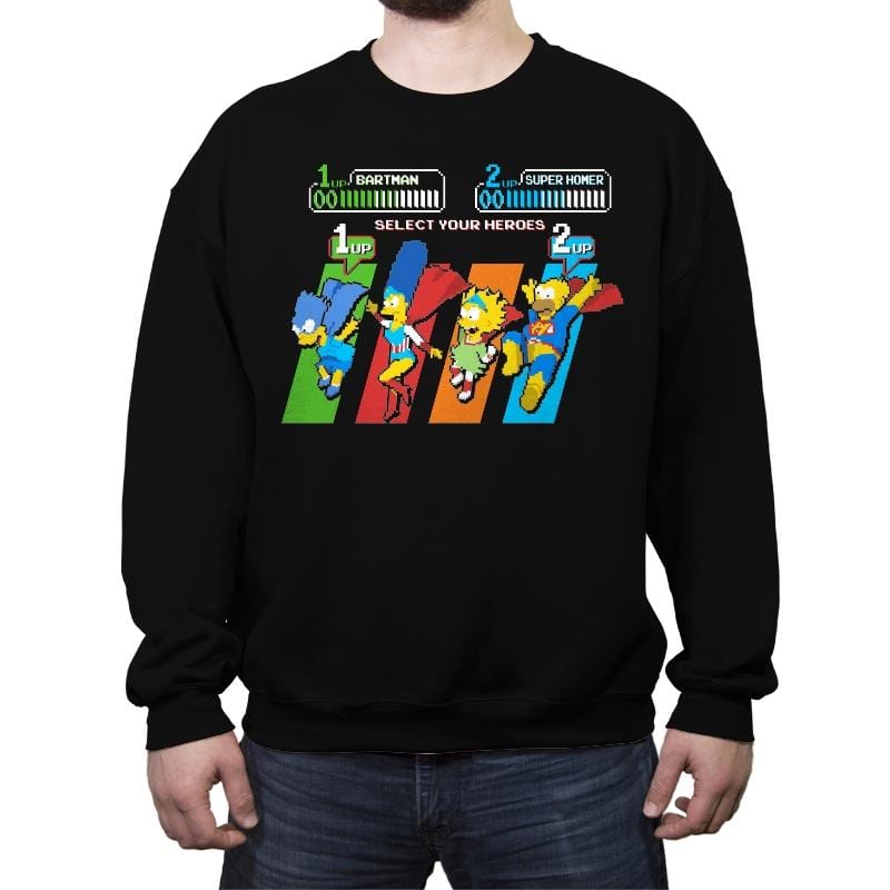 Select a Simpson - Crew Neck Sweatshirt Crew Neck Sweatshirt RIPT Apparel Small / Black