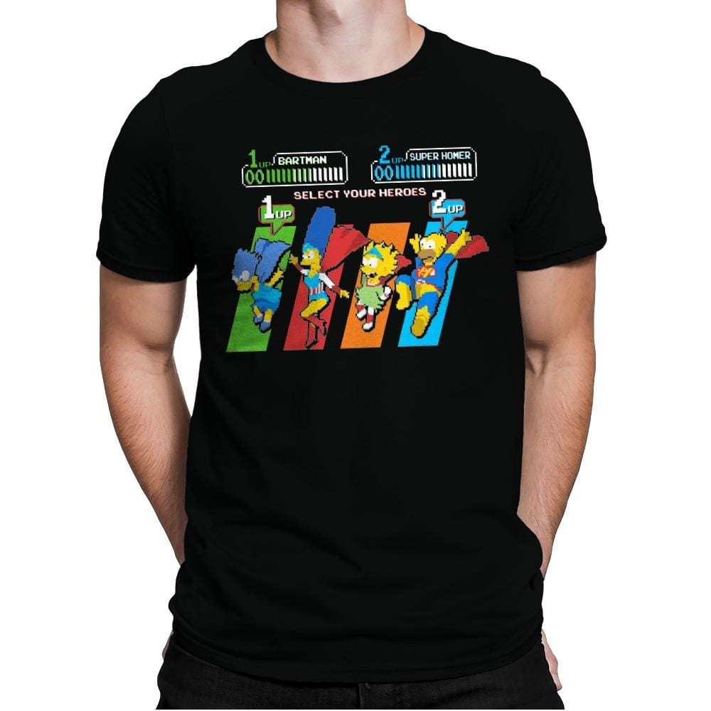 Select a Simpson - Mens Premium T-Shirts RIPT Apparel Small / Black