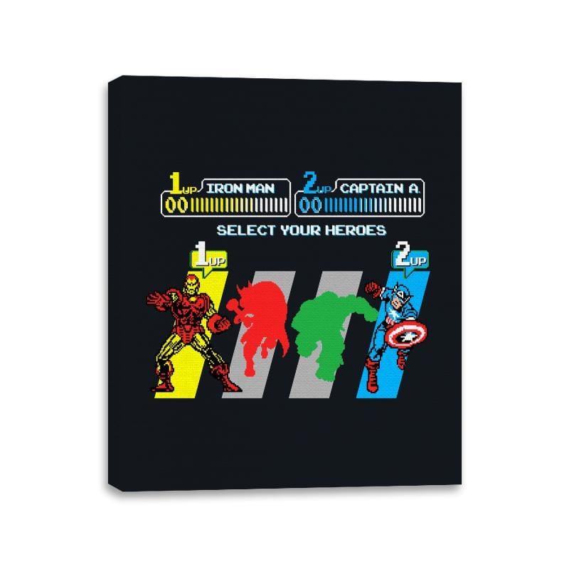 Select Screen - Canvas Wraps Canvas Wraps RIPT Apparel 11x14 / Black