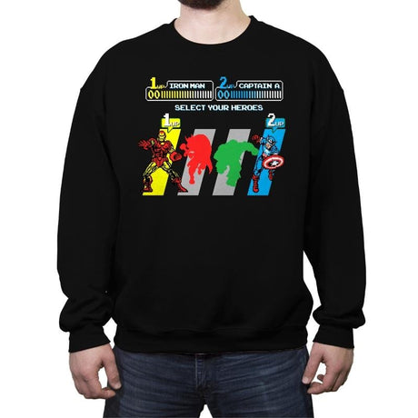 Select Screen - Crew Neck Sweatshirt Crew Neck Sweatshirt RIPT Apparel Small / Black