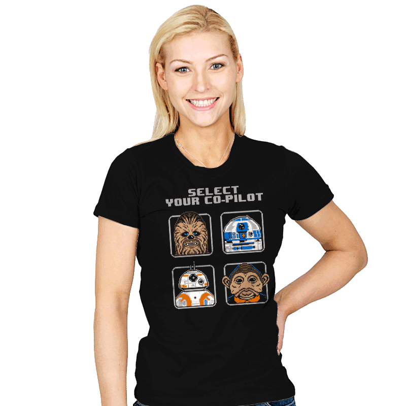 Select Your Co-Pilot - Womens - Juniors T-Shirts RIPT Apparel