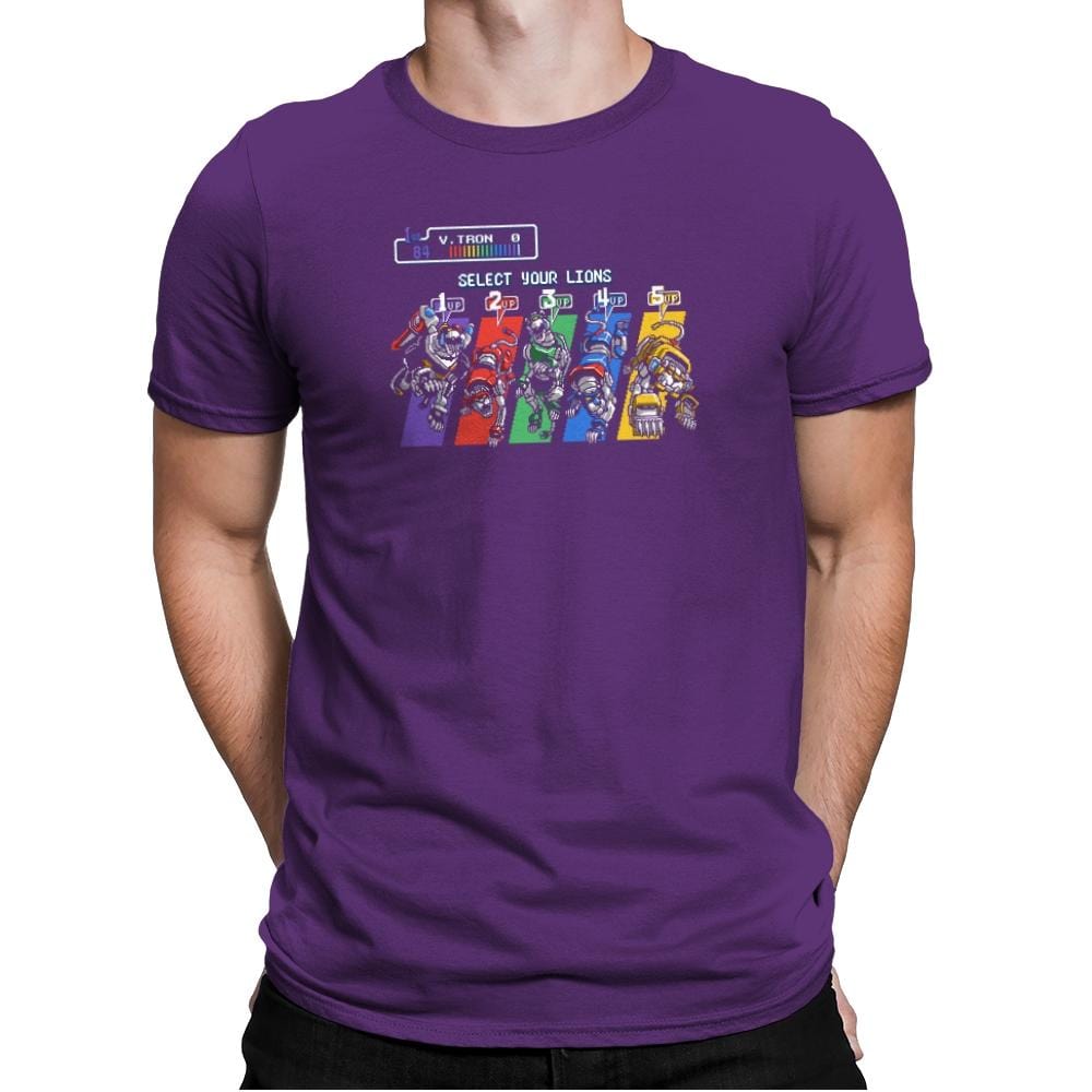 Select Your Lions! Exclusive - Mens Premium T-Shirts RIPT Apparel Small / Purple Rush