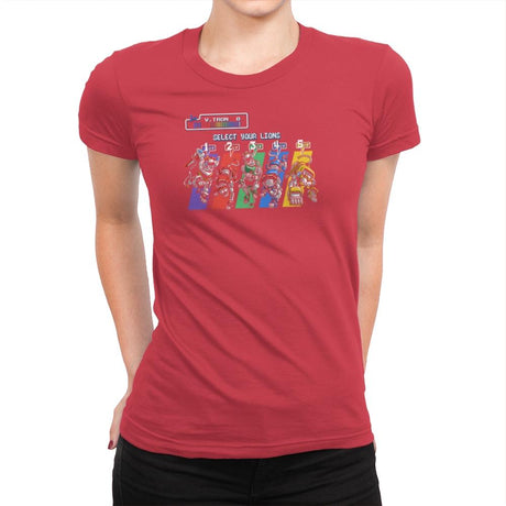 Select Your Lions! Exclusive - Womens Premium T-Shirts RIPT Apparel Small / Red