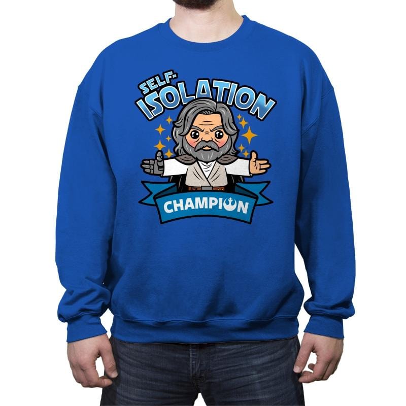 Self-Isolation Champion - Crew Neck Sweatshirt Crew Neck Sweatshirt RIPT Apparel Small / Royal
