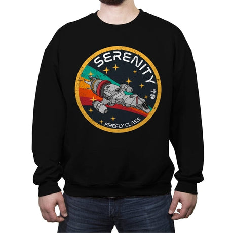 Serenity Firefly Class - Crew Neck Sweatshirt Crew Neck Sweatshirt RIPT Apparel Small / Black