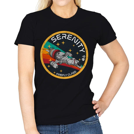 Serenity Firefly Class - Womens T-Shirts RIPT Apparel Small / Black