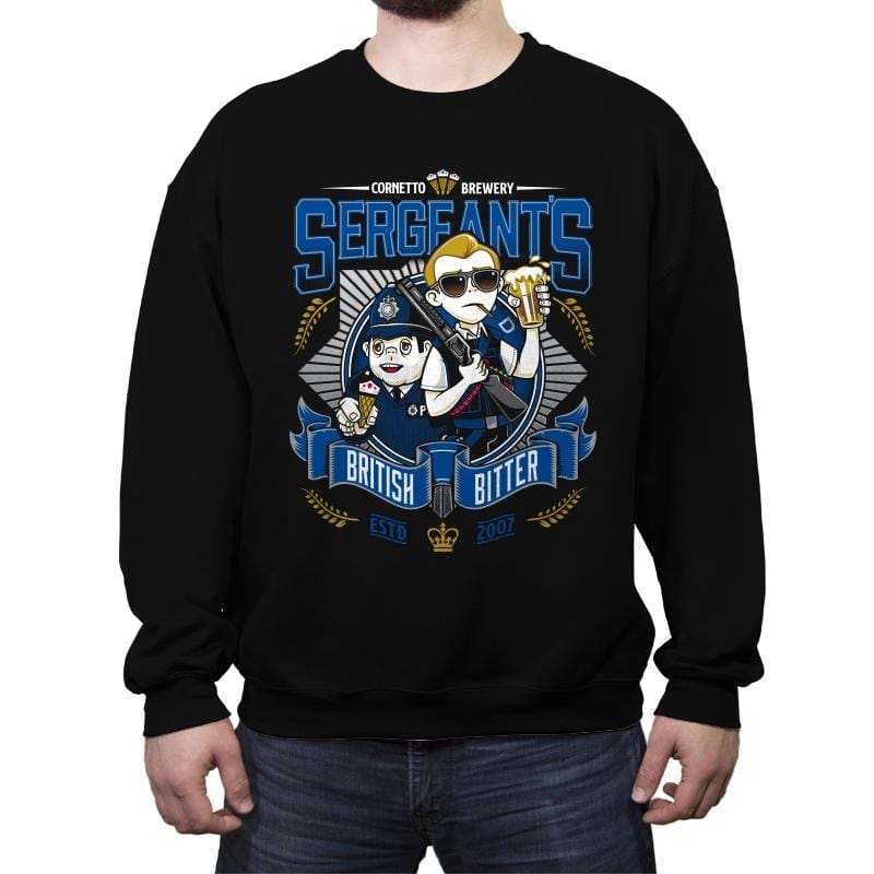 Sergeant's British Bitter - Crew Neck Sweatshirt Crew Neck Sweatshirt RIPT Apparel Small / Black