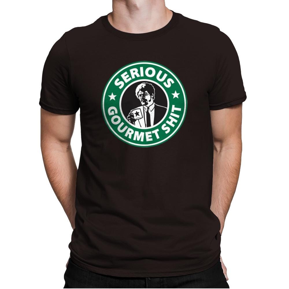 Serious Gourmet Coffee - Best Seller - Mens Premium T-Shirts RIPT Apparel Small / Dark Chocolate