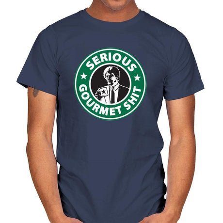 Serious Gourmet Coffee - Best Seller - Mens T-Shirts RIPT Apparel Small / Navy