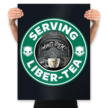 Serving Liber Tea - Prints Posters RIPT Apparel 18x24 / Black