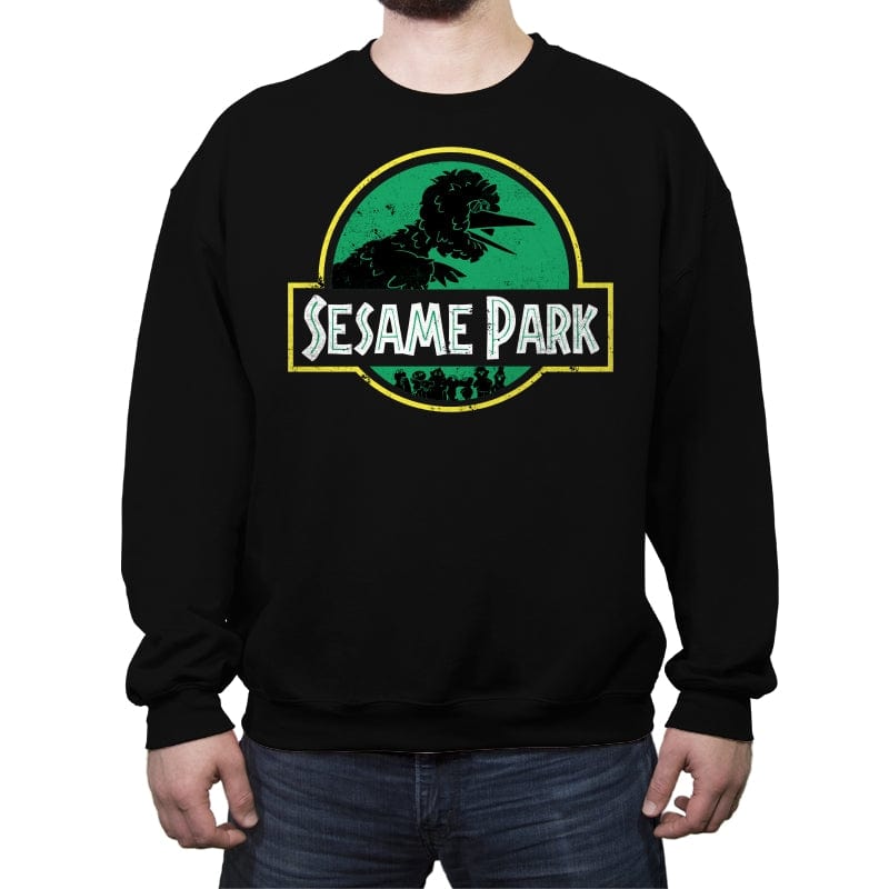 Sesame Park - Crew Neck Sweatshirt Crew Neck Sweatshirt RIPT Apparel Small / Black