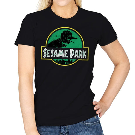 Sesame Park - Womens T-Shirts RIPT Apparel Small / Black