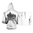 Seven Mandalorians Sumi-e - Hoodies Hoodies RIPT Apparel Small / White